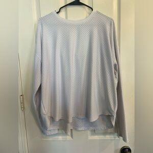 Calia White Textured Long Sleeve Athletic Workout Top